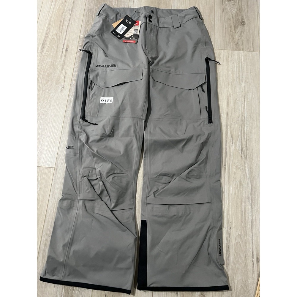 Dakine Sender Stretch 3L Shell Snowboard Pants Women's M  Grey RECCO RESCUE.